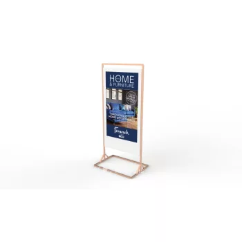   Allsee Kétoldalú szabadonálló digitális poszter 55" aranyszínű ultrakeskeny IPS 24/7 FHD 