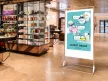 Allsee Kétoldalú szabadonálló digitális poszter 55" aranyszínű ultrakeskeny IPS 24/7 FHD 